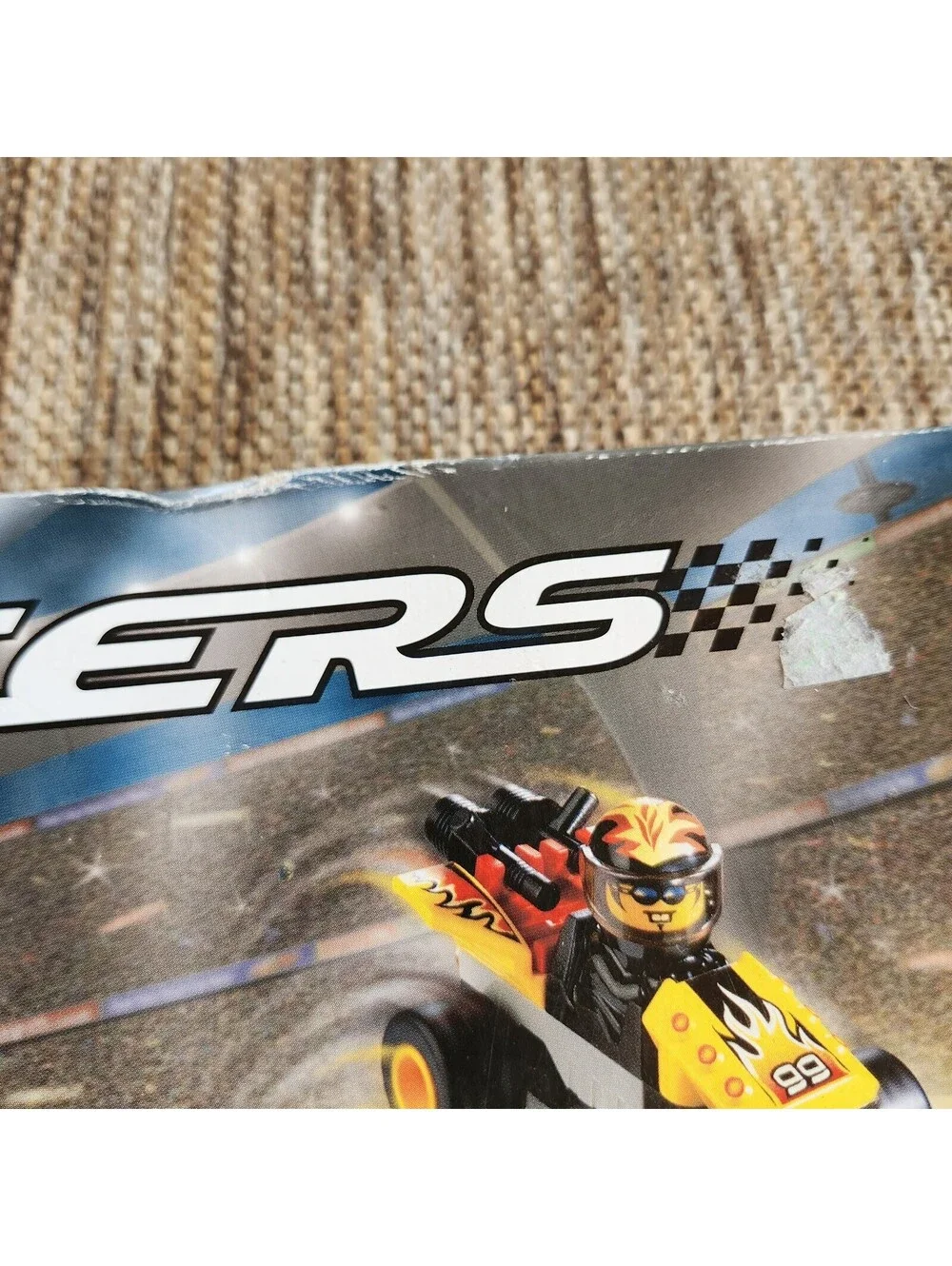 LEGO Racers: Stunt Race Track (4586) New Sealed Vtg 2002 Pull Back Motor Minifig